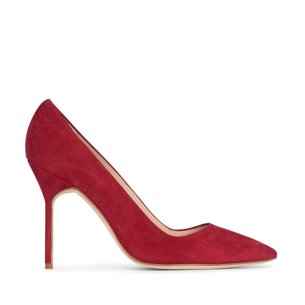 Manolo Blahnik Red Suede Heels